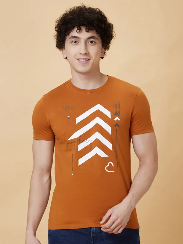 Being Human Men  T-Shirts-Sudan Brown
